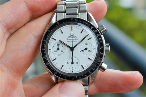 white face omega watch|white face omega speedmaster automatic.